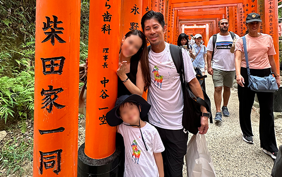 家族旅行写真